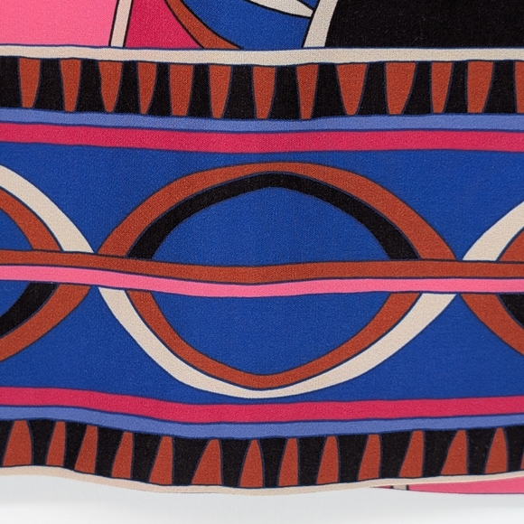 Zara High Waist Printed Mini Skirt | L | Pink Blue Black Pucci-Style | Waist 32" - Picture 9 of 9